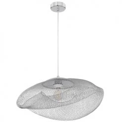 Globo Suspensions Suspension En Métal Argenté -Luminaires Bord de mer Soldes suspension en metal argente 4