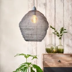 Light & Living Suspensions Suspension En Métal Gris -Luminaires Bord de mer Soldes suspension en metal gris 10