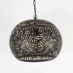 Laurie Lumière Suspensions Suspension En Métal Noir -Luminaires Bord de mer Soldes suspension en metal noir 10