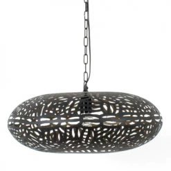 Laurie Lumière Suspensions Suspension En Métal Noir -Luminaires Bord de mer Soldes suspension en metal noir 2