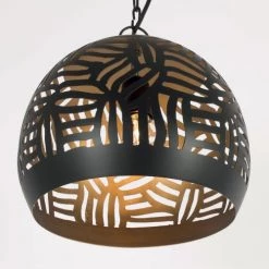 Laurie Lumière Suspensions Suspension En Métal Noir -Luminaires Bord de mer Soldes suspension en metal noir 22