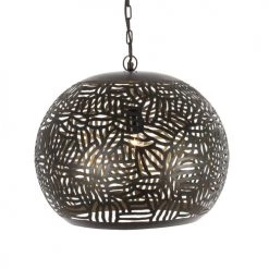 Laurie Lumière Suspensions Suspension En Métal Noir