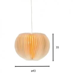 Pirouette Paris Suspensions Suspension En Papier Plissé D43 -Luminaires Bord de mer Soldes suspension en papier plisse d43 4