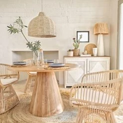 Maisons Du Monde Suspensions Suspension En Perles De Bois De Sapin Assemblées Main -Luminaires Bord de mer Soldes suspension en perles de bois de sapin assemblees main 1000 10 1 222795 2