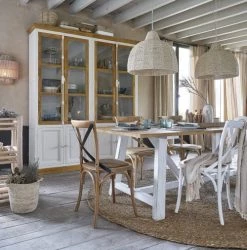 Maisons Du Monde Suspensions Suspension En Perles De Bois De Sapin Assemblées Main -Luminaires Bord de mer Soldes suspension en perles de bois de sapin assemblees main 1000 10 1 222795 3