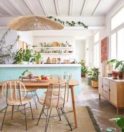 Maisons Du Monde Suspensions Suspension En Raphia Tressé à La Main -Luminaires Bord de mer Soldes suspension en raphia tresse a la main 1000 10 10 219565 3