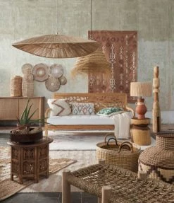 Maisons Du Monde Suspensions Suspension En Raphia Tressé à La Main -Luminaires Bord de mer Soldes suspension en raphia tresse a la main 1000 10 10 219565 5