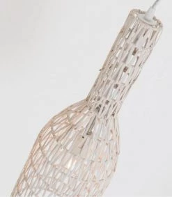 Lussiol Lighting Suspensions Suspension En Rotin Blanc D. 19 Cm -Luminaires Bord de mer Soldes suspension en rotin blanc d 19 cm 3