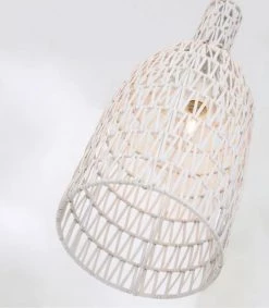 Lussiol Lighting Suspensions Suspension En Rotin Blanc D. 22 Cm -Luminaires Bord de mer Soldes suspension en rotin blanc d 22 cm 4