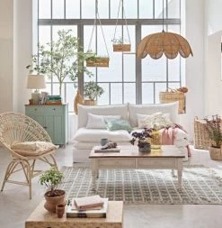 Maisons Du Monde Suspensions Suspension En Rotin Et Bambou Tressés -Luminaires Bord de mer Soldes suspension en rotin et bambou tresses 1000 8 12 221535 3