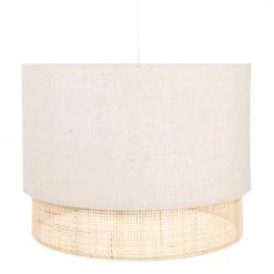 Maisons Du Monde Suspensions Suspension En Rotin Et Coton Gris