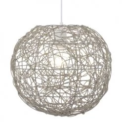 Keria Suspensions Suspension En Rotin Gris