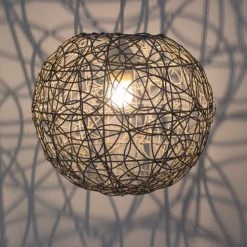 Keria Suspensions Suspension En Rotin Gris -Luminaires Bord de mer Soldes suspension en rotin gris 3