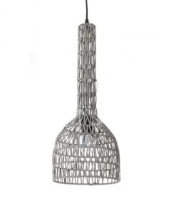 Lussiol Lighting Suspensions Suspension En Rotin Gris D. 23 Cm