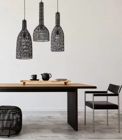 Lussiol Lighting Suspensions Suspension En Rotin Noir D. 23 Cm -Luminaires Bord de mer Soldes suspension en rotin noir d 23 cm 2