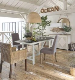 Maisons Du Monde Suspensions Suspension En Rotin Tressé Et Métal Blanc -Luminaires Bord de mer Soldes suspension en rotin tresse et metal blanc 1000 2 34 210938 3