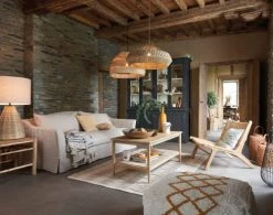 Maisons Du Monde Suspensions Suspension En Rotin Tressé Main Et Métal Beige -Luminaires Bord de mer Soldes suspension en rotin tresse main et metal beige 1000 6 39 220496 5