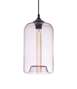 Lussiol Lighting Suspensions Suspension En Verre Rose D. 18 Cm