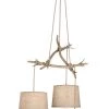 Mantra Suspensions Suspension/lustre Naturel Bois Clair Et Lin H100cm