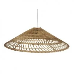 HYDILE Suspensions Suspension Triangle En Rotin Forme Conique D80